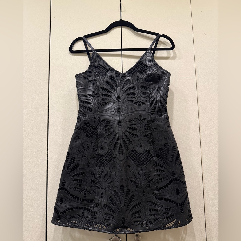 Faux Leather Mini Dress